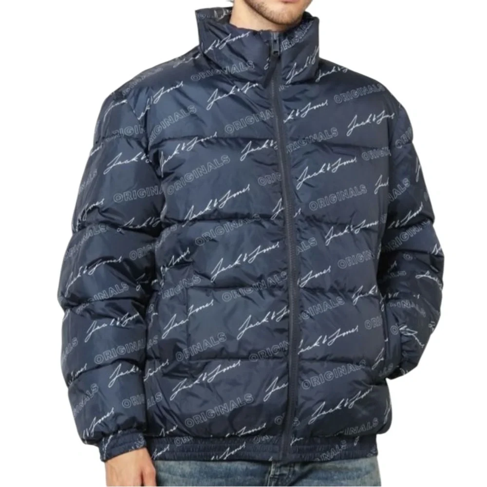 Jack & Jones Originals Printed Logo Puffer Jacket